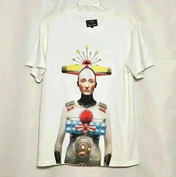 JUUN.J x alexandfelix Mens Graphic Cotton Short Sleeve Whte T-shirt Large - Picture 1 of 4